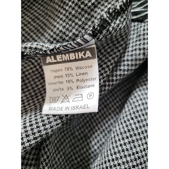 Alembika sleeveless asymmetric tunic Dress Size 3 Mixed Pattern black/white EUC - Picture 14 of 15